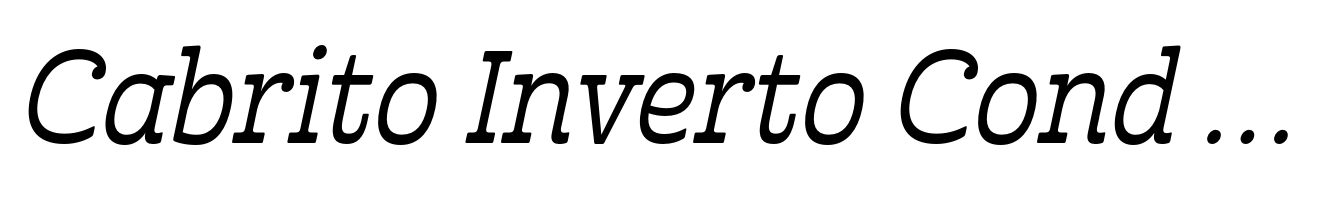 Cabrito Inverto Cond Medium Italic